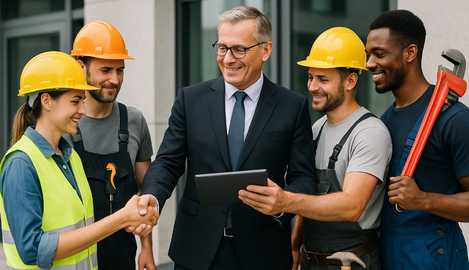 Contractors and clients working together